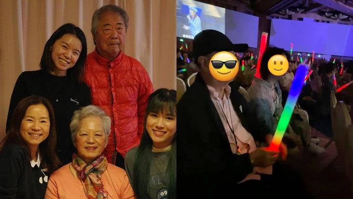 林珊珊三代同堂赴新加玻撐草蜢 狄龍餅印家姐坐輪椅現身引關注