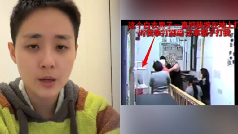 上海女網紅勸阻鄰居亂倒垃圾，慘遭全家圍毆兩分鐘！