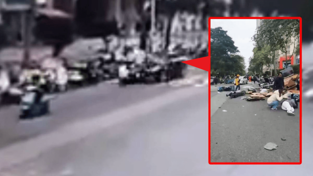 【福州車禍直擊】私家車失控狂掃電動車 5人受傷倒地 肇事司機疑操作不當