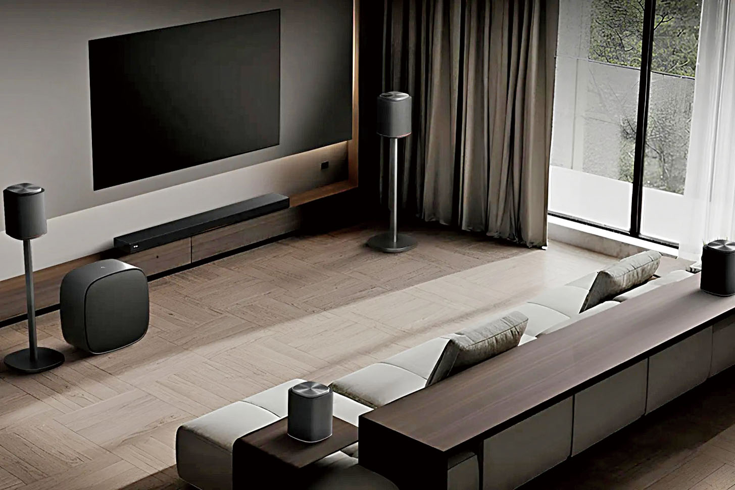 LG推出首款支持杜比全景聲FlexConnect條形音箱。LG