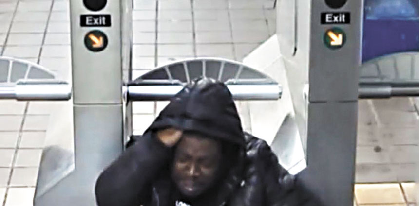 圖為涉案男嫌。 NYPD