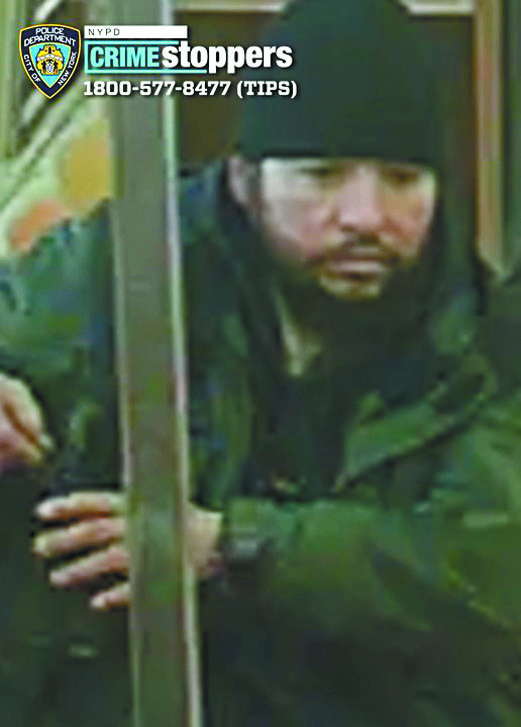 圖為涉案男嫌。 NYPD