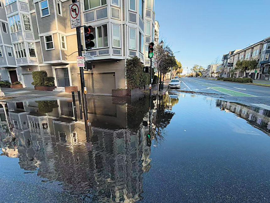 三藩市灣區在雨中度過聖誕節。記者蘇婕雅攝