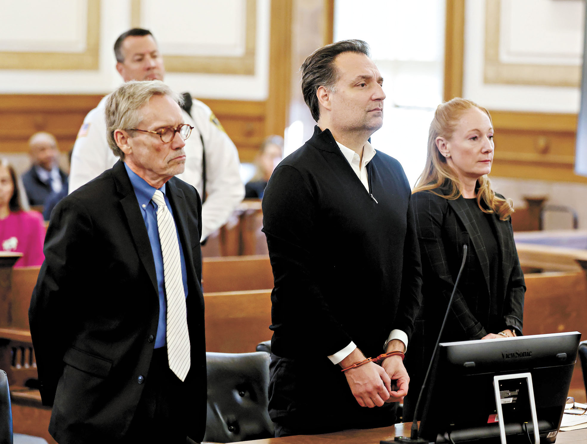 被告沃爾什殺妻罪成,被判終身監禁。Mark Stockwell/Boston Herald/美聯社