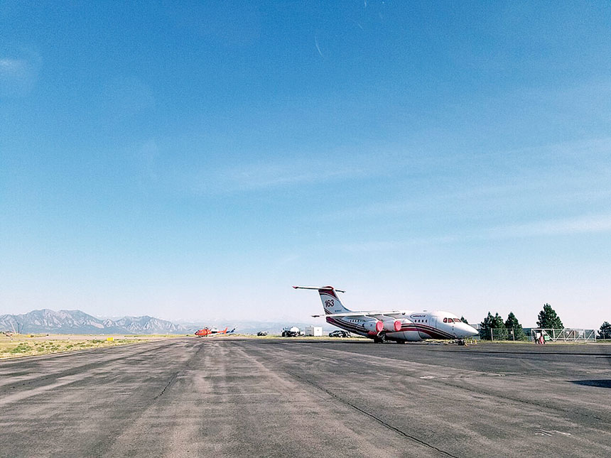 科羅拉多州洛磯山都會機場的飛機機庫。美聯社