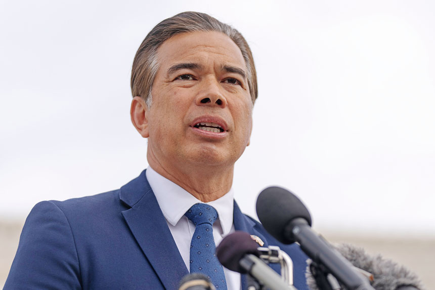 加州總檢察長邦塔再度宣布將競選連任。美聯社資料圖片