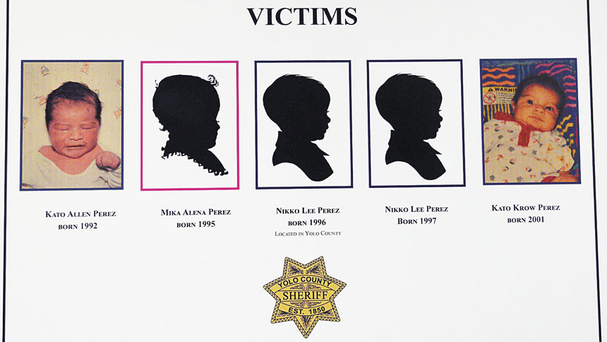 當局2020年發布該案五名年幼死者資料海報。尤洛縣地檢署