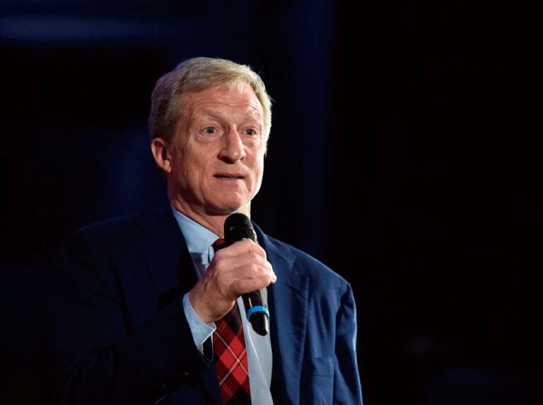 斯蒂爾以反避稅富豪的姿態角逐加州州長之位。美聯社資料圖片