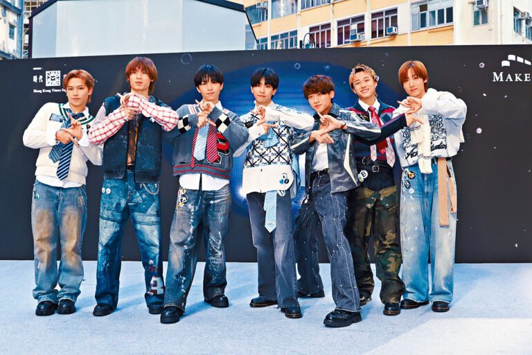 左起）Alvin、Marcus、Gordon、Dave、Hannz、Bosco、Cow正式組成男團ZPOT，並預告未來的發展路向。