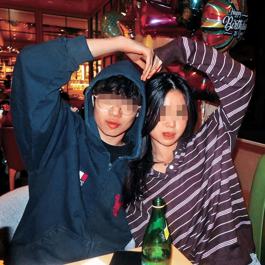 王靖喬與男友的放閃照被公開。