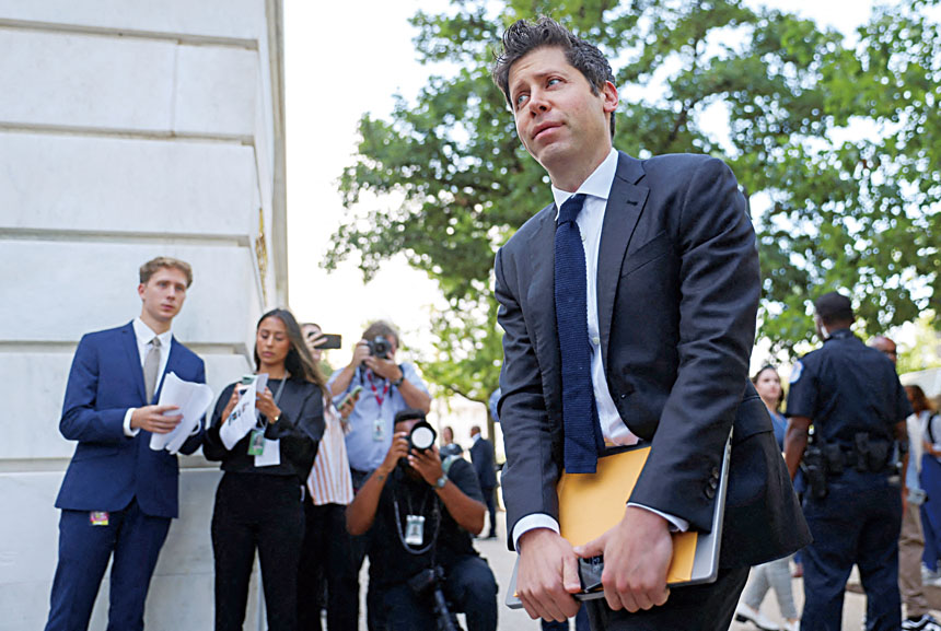 奧爾特曼過去一直對在ChatGPT置入廣告抱持疑慮，如今態度大轉彎。路透社資料圖片