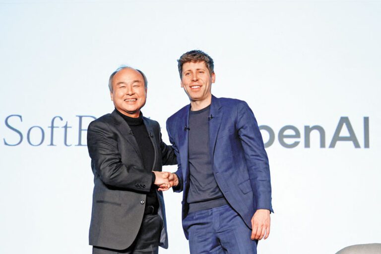 OpenAI和軟銀共同投資基礎建設公司，圖為之前軟銀CEO孫正義和OpenAI CEO奧爾特曼會面情形。路透社資料圖片