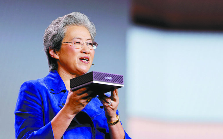 AMD首席執行官蘇姿丰展示了Ryzen AI Halo開發者平台。路透社