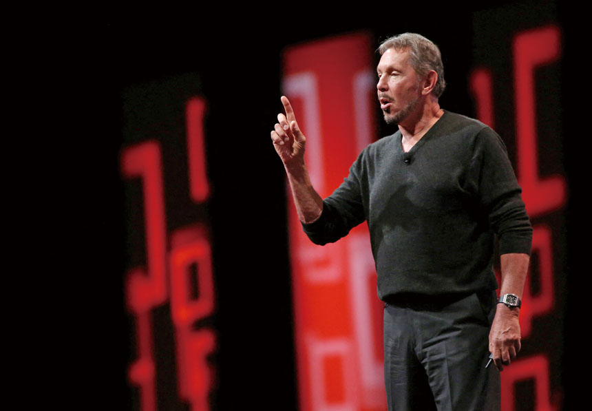 甲骨文遭債券持有人提告，理由是這家由億萬富豪埃利森擔任董事長的公司，隱瞞為了興建AI設施必須出售大量額外債務一事。路透社資料圖片