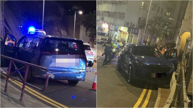 驚險！西環47歲父駕車途中突暈倒 11歲兒子臨危救車 驚險控制近百米撞欄停下