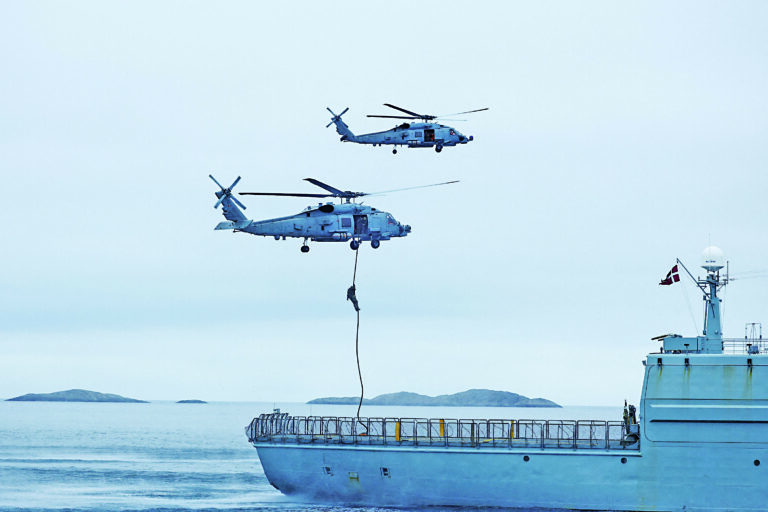 去年9月在格陵蘭島，丹麥軍隊與來自多個歐洲國家的士兵參加聯合演習。路透社資料圖片