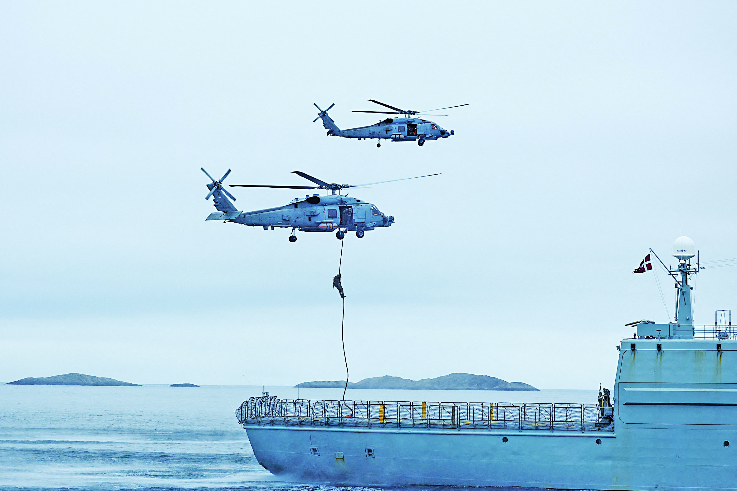 去年9月在格陵蘭島，丹麥軍隊與來自多個歐洲國家的士兵參加聯合演習。路透社資料圖片