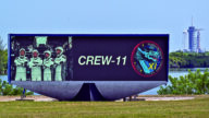 執行Crew-11計劃的四名太空人去年8月乘坐「龍」飛船抵太空站。路透社資料圖片