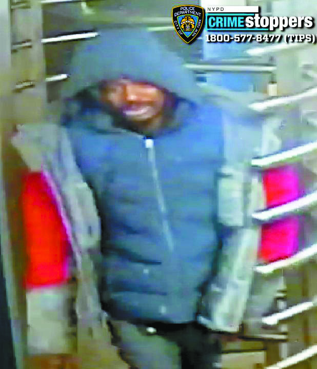 圖為涉案男嫌。 NYPD