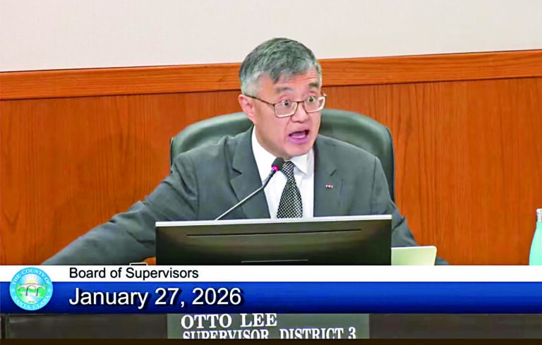 聖他克拉縣參事會會議，參事會主席李洲曉對超級盃期間ICE可能給矽谷居民帶來的威脅，表達強硬立場。聖他克拉縣參事會會議