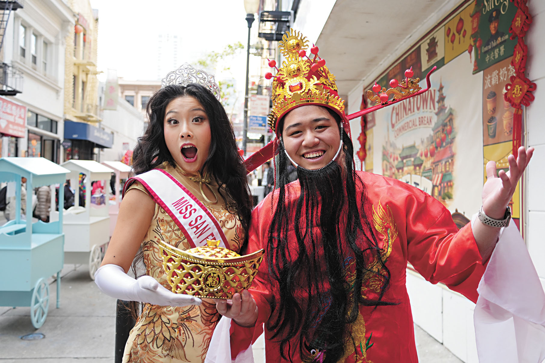 三藩市小姐與財神的「艷遇」。記者黃偉江攝