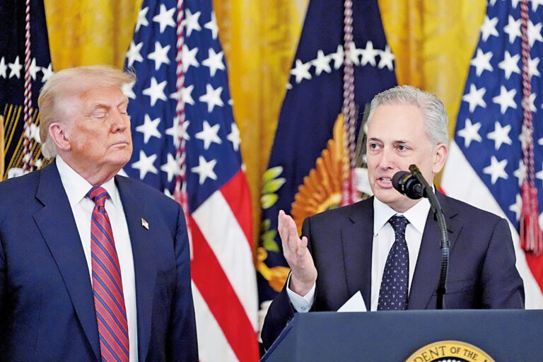 特朗普的「加密幣沙皇」薩克斯（右）已移居德州，其創投公司Craft Ventures已在德州奧斯汀設立新辦公室。美聯社資料圖片