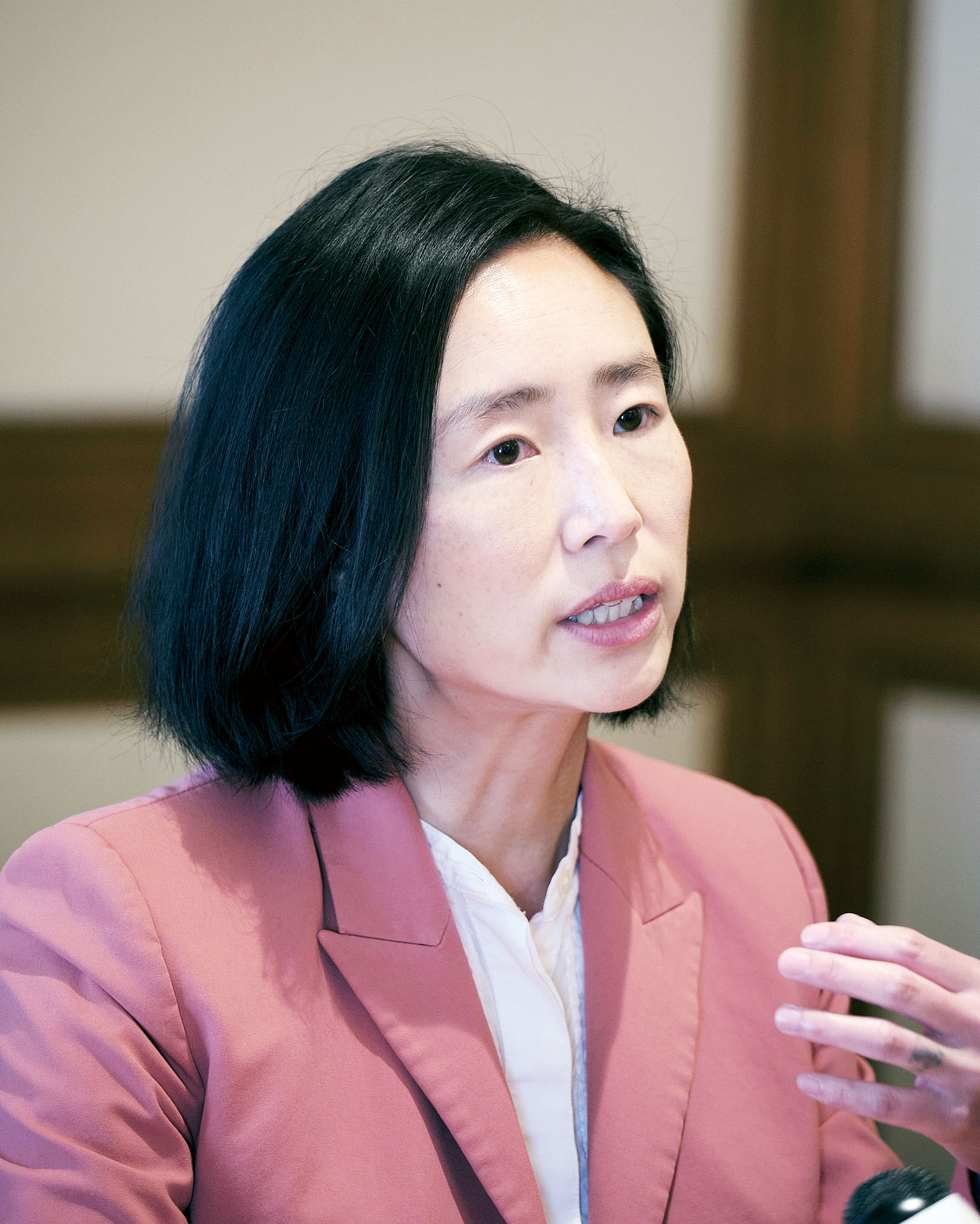 陳詩敏競選國會議員，獲兩大教師工會背書。本報資料圖片/記者彭詩喬攝