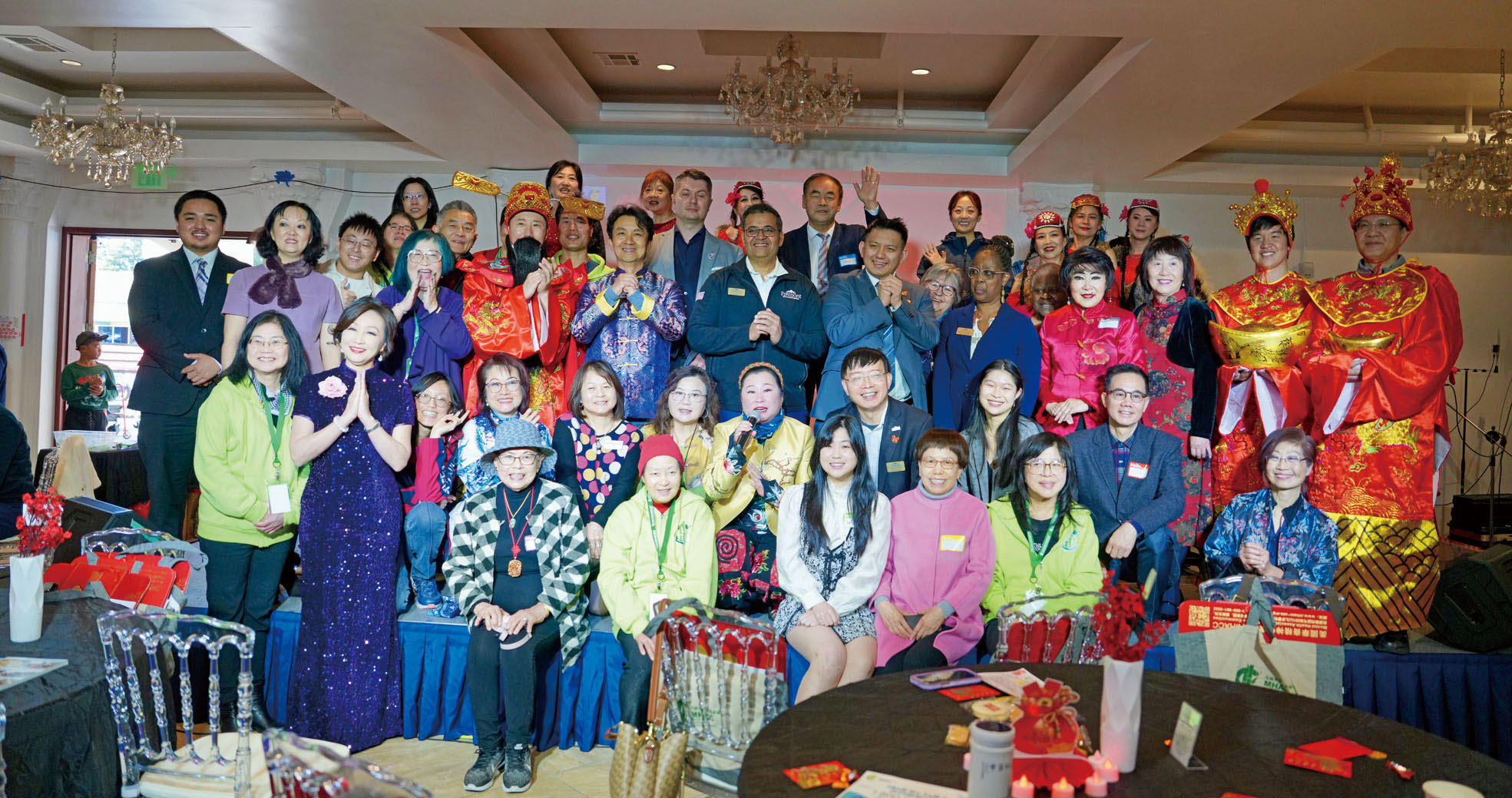 美國華商精神健康聯盟第14屆農曆新年慶祝會,在喜慶氛圍中迎新年並推廣心理健康意識。受訪者提供