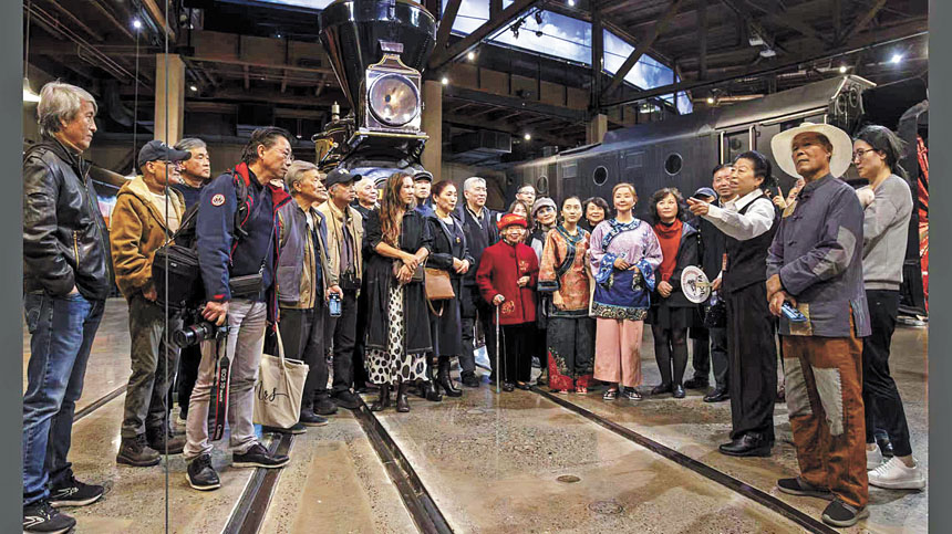 《沉默的道釘》文化交流活動本月中在加州州立鐵路博物館舉行。華藝表演藝術中心