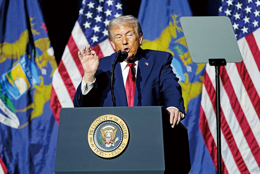 特朗普總統公布其健保計劃，希望國會著手推動。美聯社資料圖片