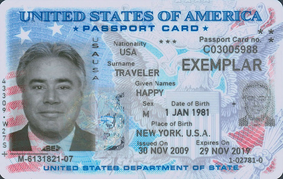 美國護照卡（樣式）。維基百科