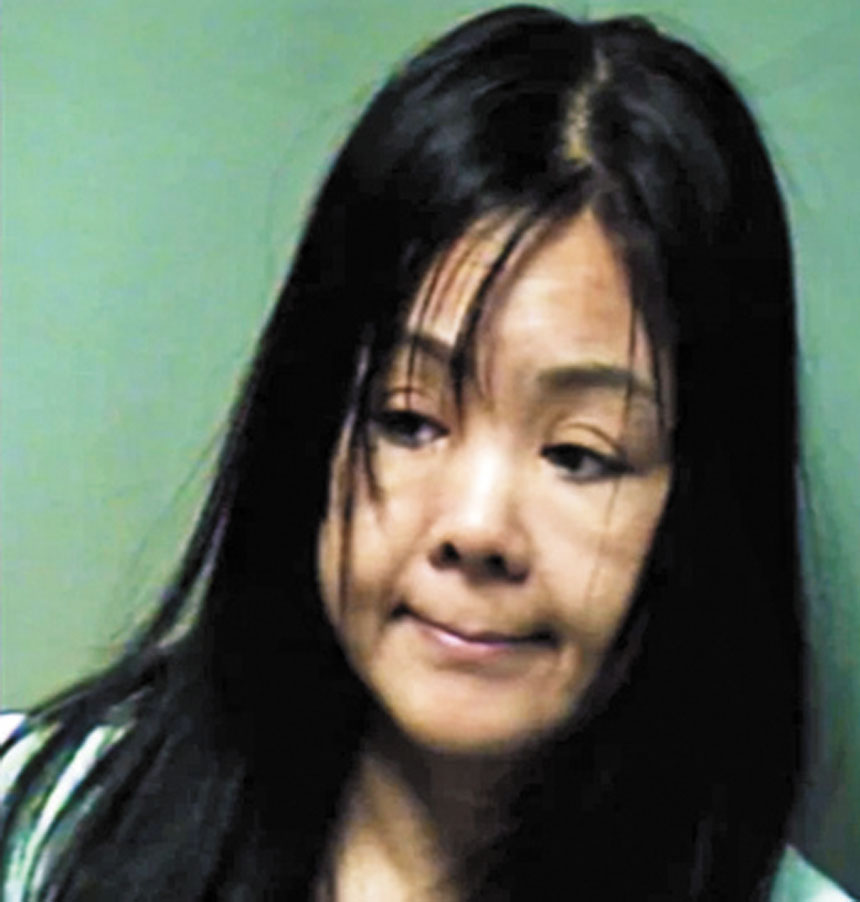 涉案被捕女子Fang Wang。奧卡盧薩縣監獄