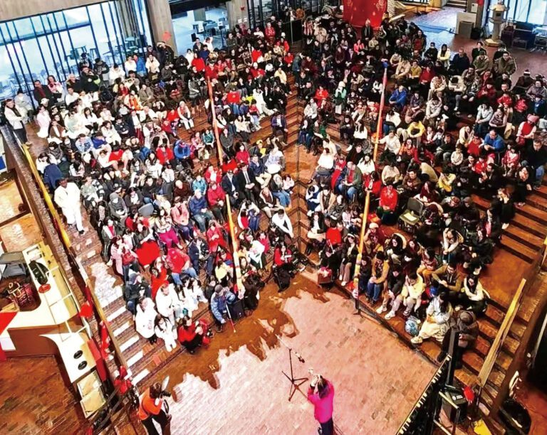 往屆波士頓農曆新年春晚現場。檔案圖片