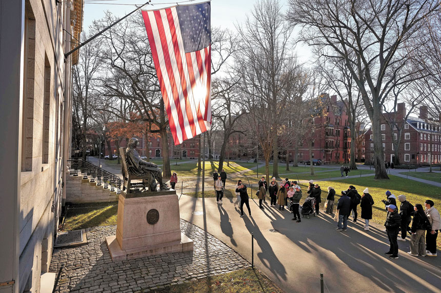 特朗普政府起訴哈佛大學。美聯社資料圖片