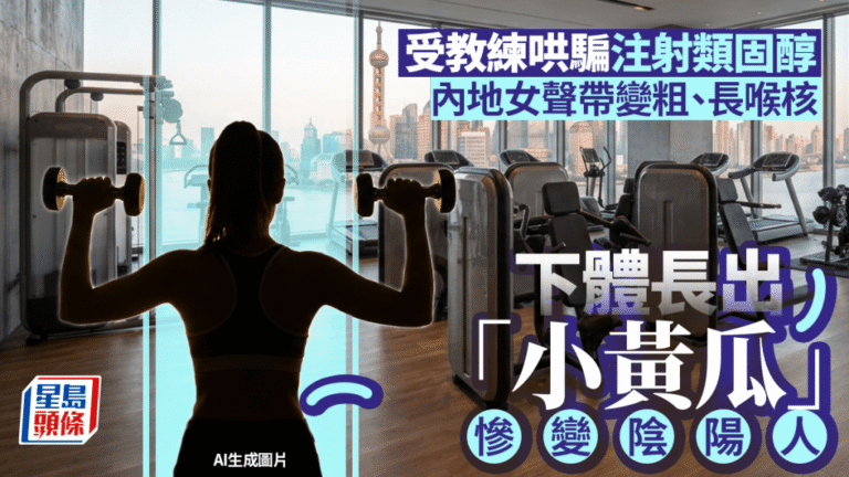 健身教練竟哄騙女學員注射類固醇！半年11針後身體驚現男性特徵