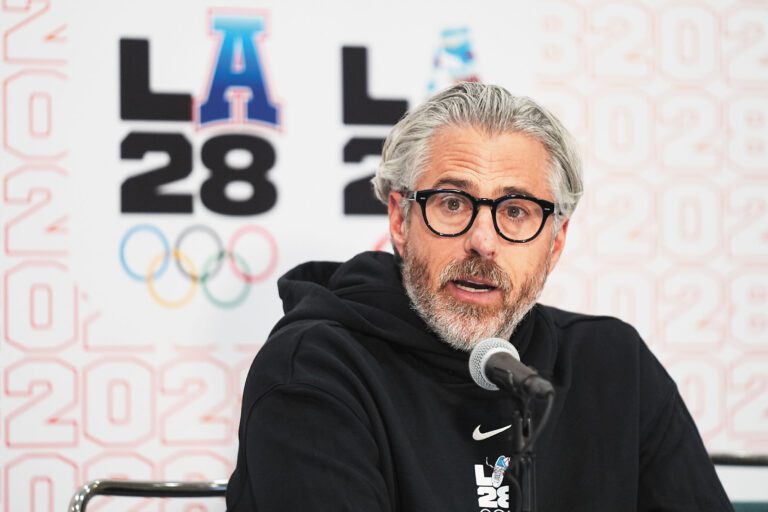 沃瑟曼獲得洛杉磯2028奧運籌委會的支持。美聯社