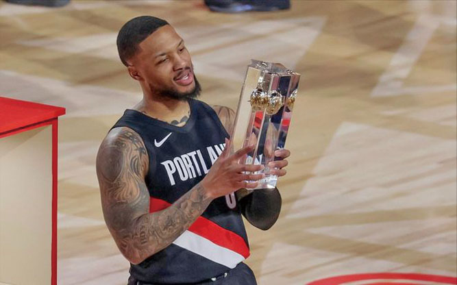 利拉德4年3冠比肩傳奇。網上圖片