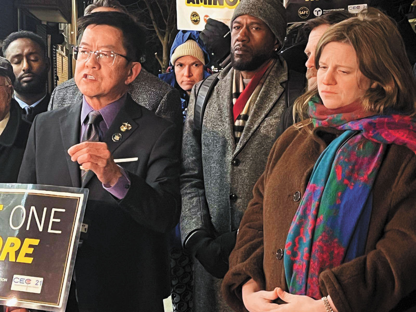 陳學理(發言者)呼籲司機承擔責任並停止魯莽駕駛。 陳學理辦公室提供