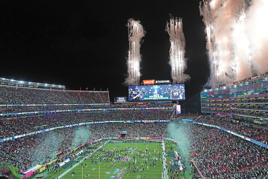 第60屆超級盃2月8日在利維球場盛大舉行。美聯社資料圖片
