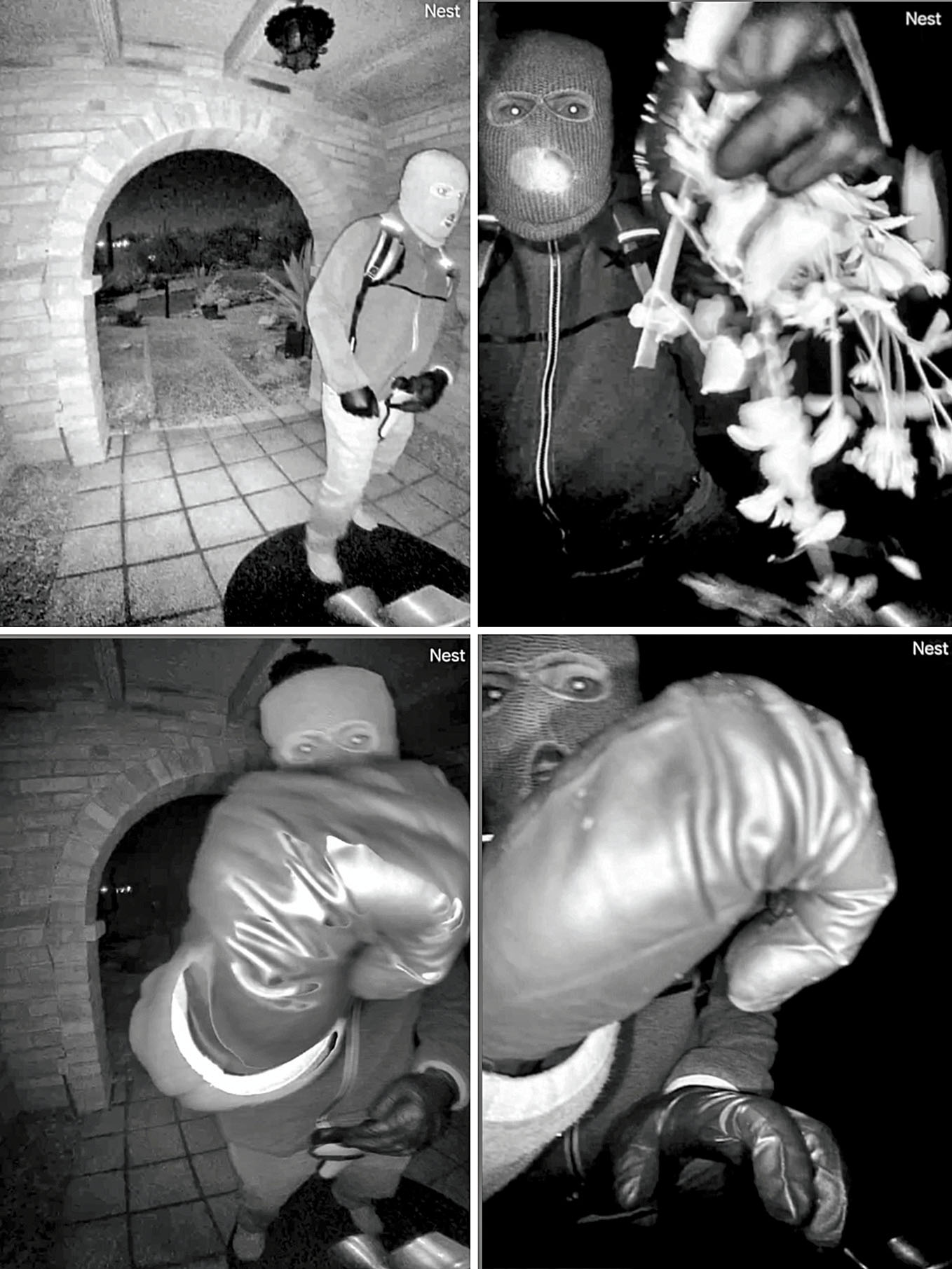 南希在亞利桑那州圖森市失踪當晚的家中監視錄影。聯邦調查局供圖，美聯社發布