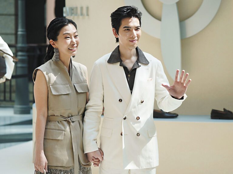 蕭敬騰（右）與太太林有慧（左）。中央社資料圖片