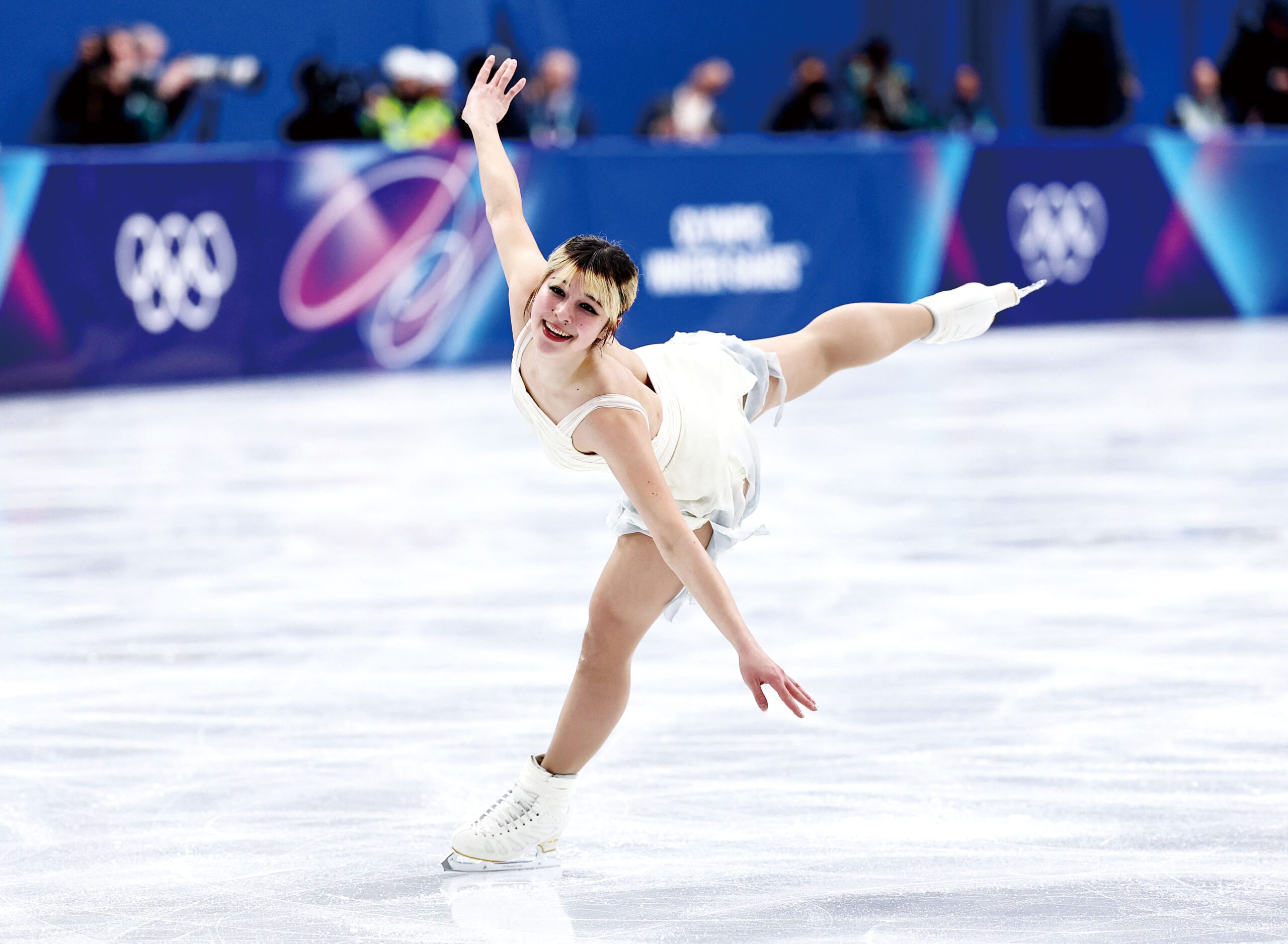 劉美賢在比賽中。路透社