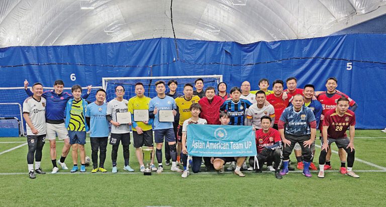 Asian American Team up在17日辦金馬賀歲杯足球賽。 美國繁榮華埠總會提供