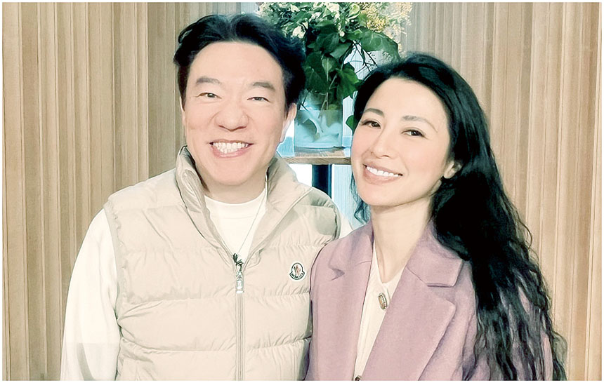 李蒨蓉和老公李德立。網上圖片