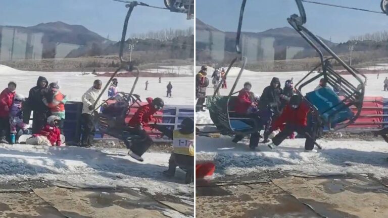 遼寧滑雪場驚魂！纜車突高速倒行 遊客被迫跳車逃生