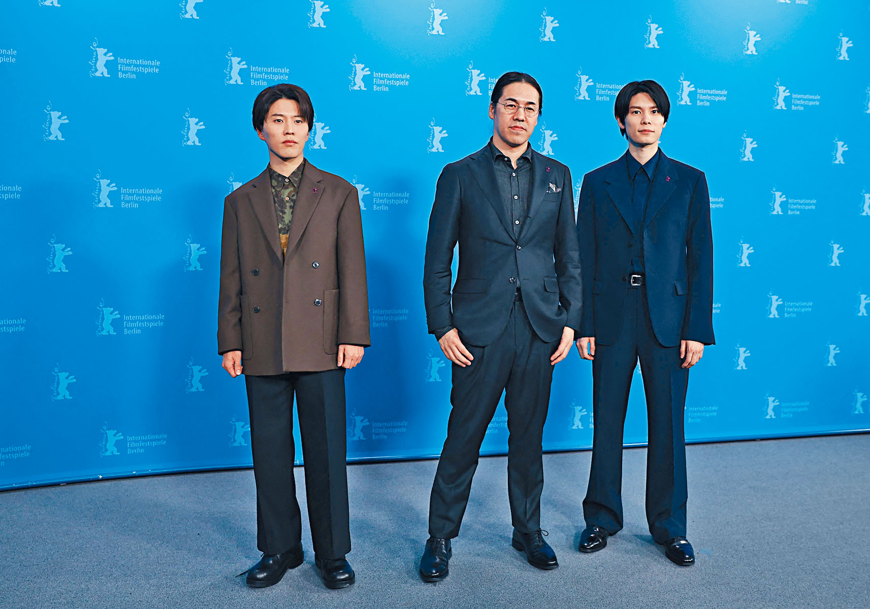 萩原利久（右）聲演的競賽片《花綠青綻放之時》前晚在柏林首映。法新社