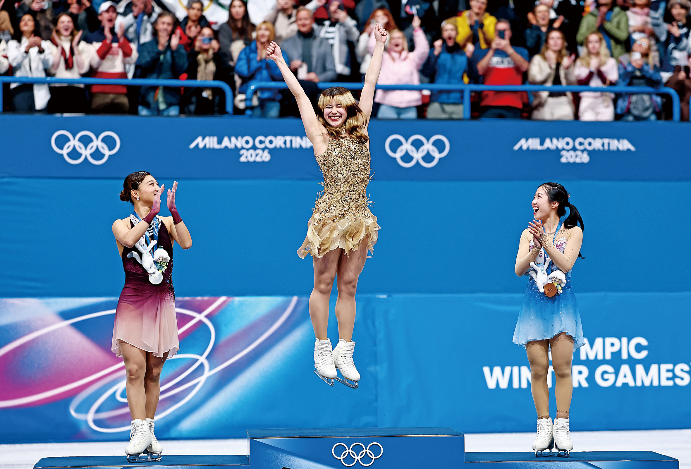 劉美賢奪冠後慶祝。路透社