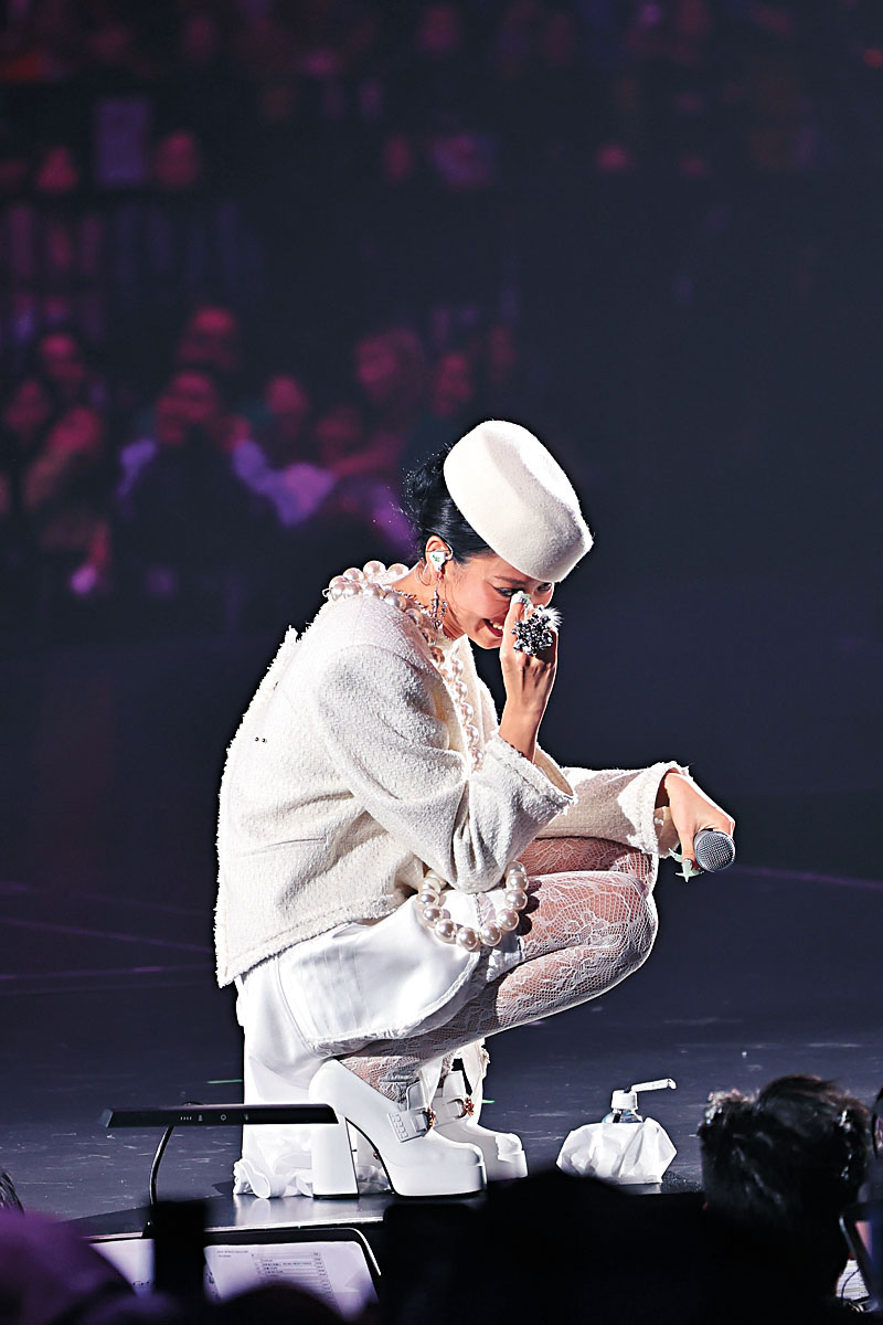 ■她在尾場感觸落淚，指希望記住在場每一個人。