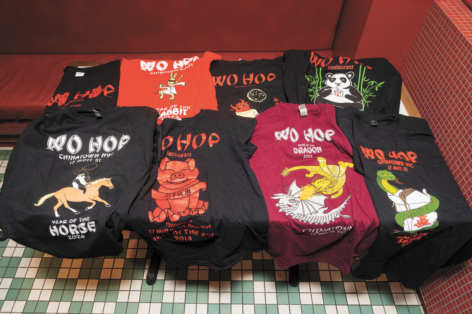 「和合」每年農曆新年推出的生肖T恤已成傳統。 Hiroko Masuike/紐約時報