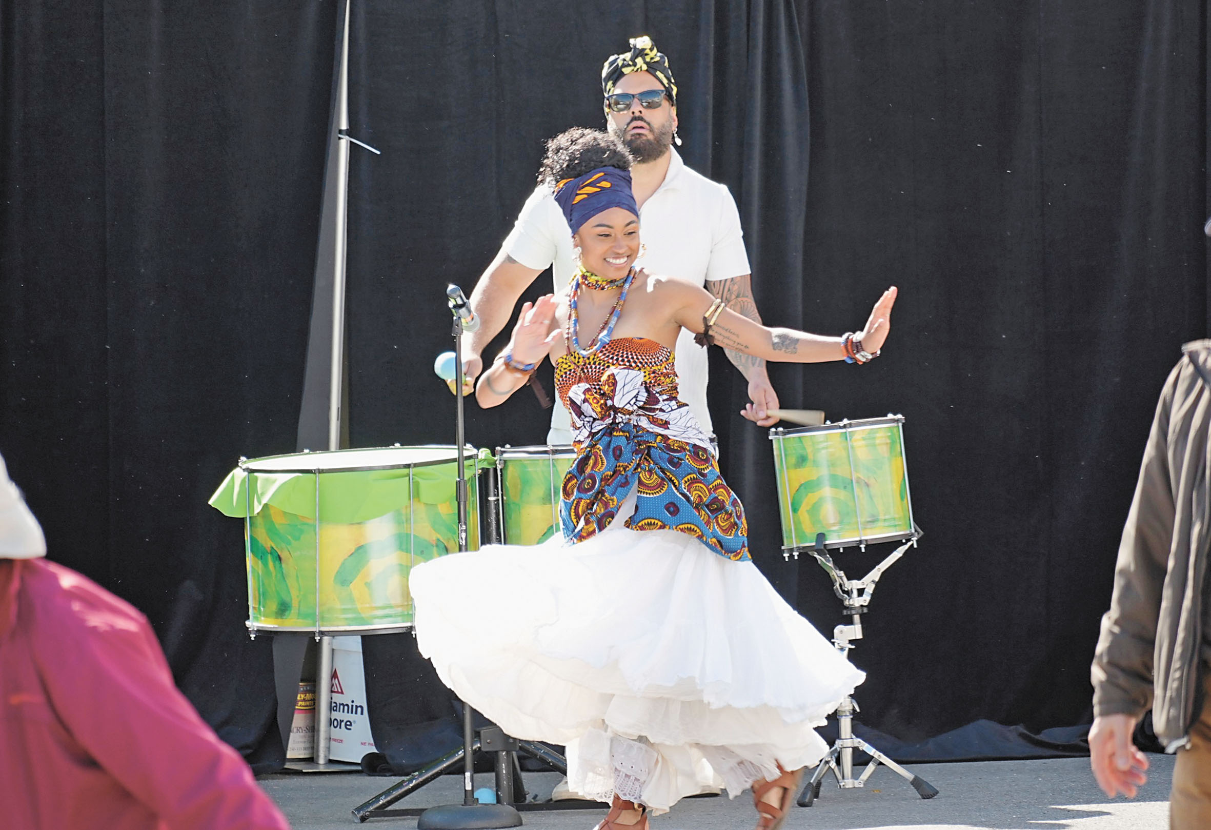 非裔土風舞。	記者黃偉江攝